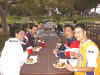 Black Belts eating.jpg (123478 bytes)
